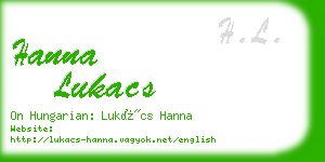 hanna lukacs business card